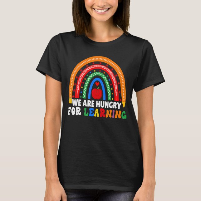 Camiseta Tenemos Hambre De Aprender Colorido Garde Docente (Anverso)