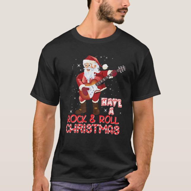 Camiseta Tener A Navidades De Rock Y Rollo Santa Electric G (Anverso)
