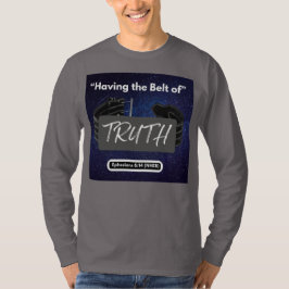 Camiseta Tener el cinturón de la verdad - Gris de manga lar