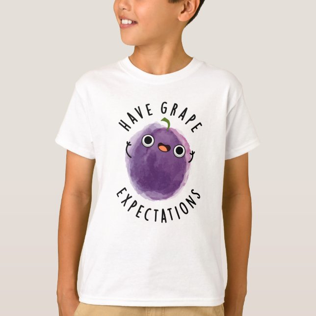 Camiseta Tener Expectativas De Uva Pun De Fruta Positivo (Anverso)
