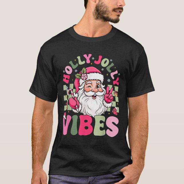Camiseta Tener Navidades De Jolly De Xmas Holly Vibes De Co (Anverso)