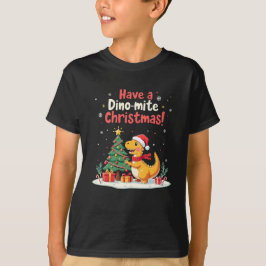 Camiseta Tener Navidades Dino-mite - Vacaciones de dinosaur