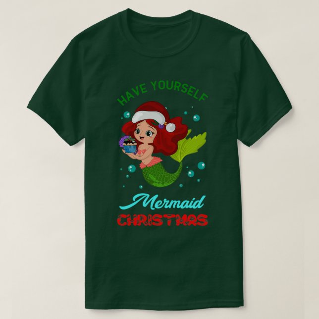 Camiseta Tener Navidades Sirenas (Diseño del anverso)