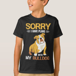 Camiseta Tener planes con mi Bulldog - Bulldog en inglés
