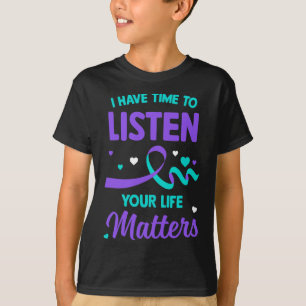 Camiseta Tener Tiempo Para Escuchar Los Awarenes Suicidas D