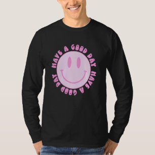 Camiseta Tener Un Buen Día Retro Cara Sonriente Estétic