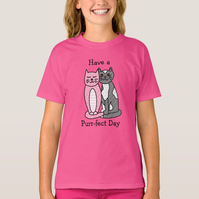 Camiseta Tener un día perfecto | Pun de gato corto (Anverso)