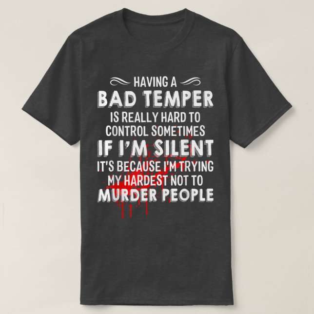 Camiseta Tener Un Mal Sentimiento Es Realmente Difícil De C (Diseño del anverso)