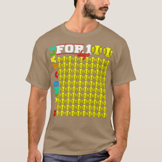 Camiseta Tener Una Bola Durante 100 Días De Juego De Softbo