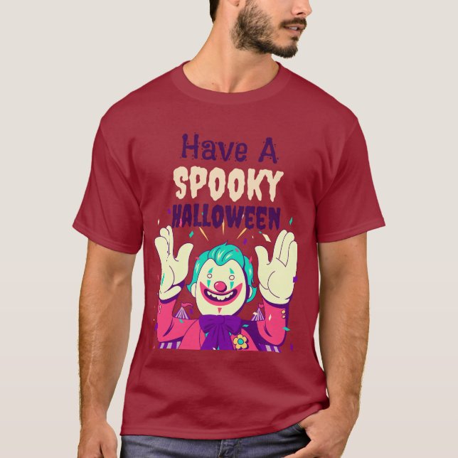 Camiseta Tener una Halloween espeluznante con una imagen de (Anverso)