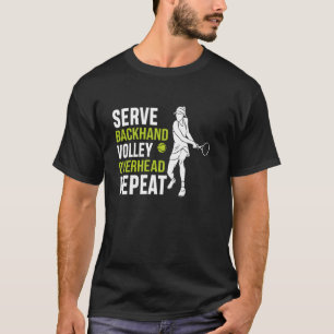 Camiseta Tener Voleibol de retroceso Repetir Tenis divertid