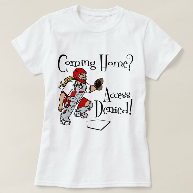 Camiseta Tenga acceso negado, rojo (Diseño del anverso)