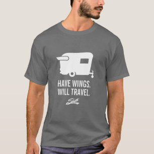 Camiseta Tenga alas viajará - remolque de campista de