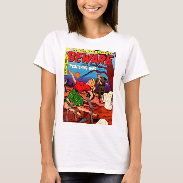 Camiseta Tenga cuidado con la mano de embrague (Anverso)