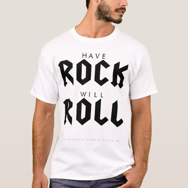 Camiseta tenga roca… rodará (Anverso)
