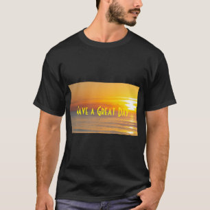 Camiseta Tenga un buen día texto Sol Rise Color negro perso