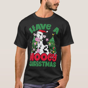 Camiseta Tenga Un Navidad Mooey Ganado Vacuno Highland Agri