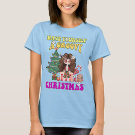 Camiseta TENGAMOS UN NAVIDAD GRUPO estilo de los 70 gracios