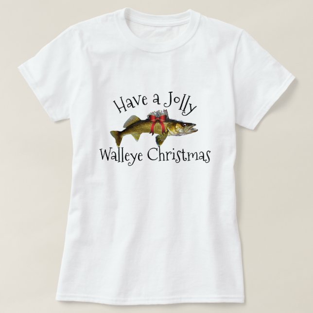 Camiseta "Tengan Navidades de Walleye alegres" (Diseño del anverso)