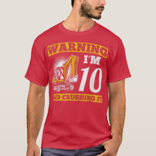 Camiseta Tengo 10 años y estoy arrasando Camión de construc