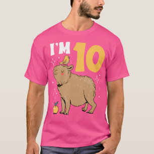 Camiseta Tengo 10 Bday Capybara 10 Años Capibara