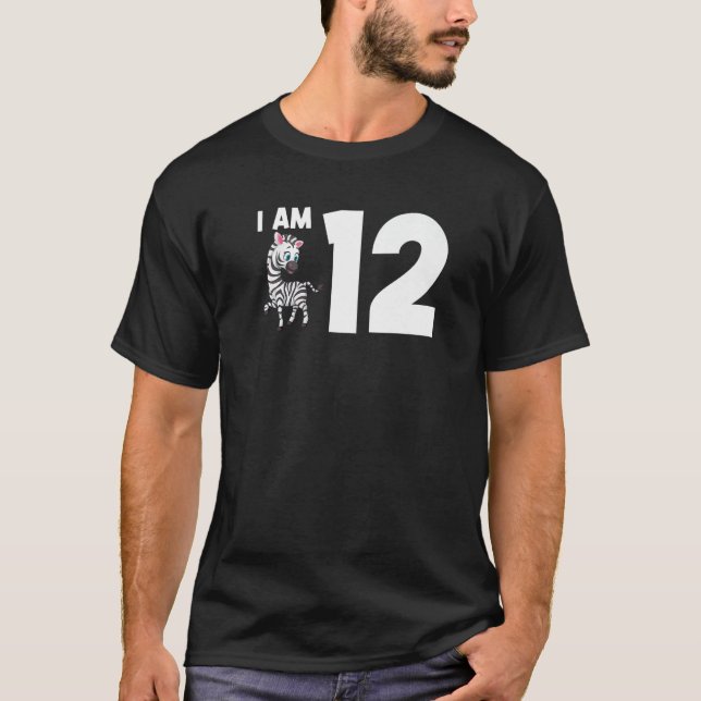 Camiseta Tengo 12 Zebra 12 Años (Anverso)