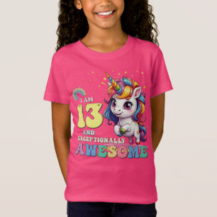 Camiseta Tengo 13 años e increíble - Chicas niños Unicornio