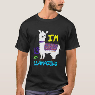 Camiseta Tengo 13 años y la idea de cumpleaños de Llamas Ll