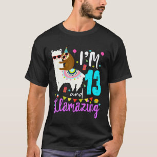 Camiseta Tengo 13 años y soy Llamazing cumpleaños 13 perezo