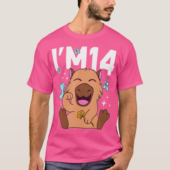 Camiseta Tengo 14 Bday Capybara 14º Capibara (Anverso)
