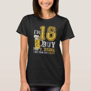 Camiseta Tengo 18 años y me compro una cerveza de cumpleaño