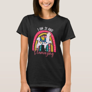Camiseta Tengo 21 Años Y Llamo Alpaca Llama 21