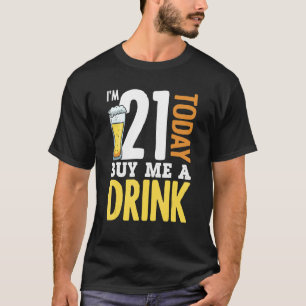 Camiseta Tengo 21 años y me compro una cerveza adulta de cu