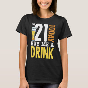 Camiseta Tengo 21 años y me compro una cerveza adulta de cu