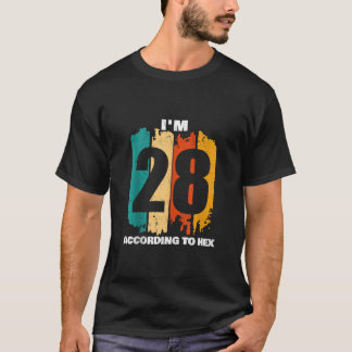Camiseta Tengo 28 años, según el profesor de matemáticas de