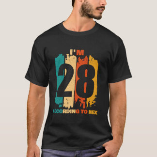 Camiseta Tengo 28 años, según el profesor de matemáticas de