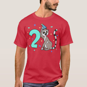Camiseta Tengo 2 años con hijos de lemur 2 años