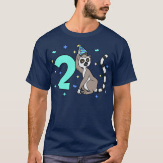 Camiseta Tengo 2 años con hijos de lemur 2 años