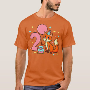 Camiseta Tengo 2 años con zorro chica cumpleaños 2 años