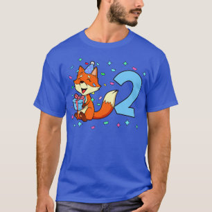Camiseta Tengo 2 años con zorro niño de 2 años