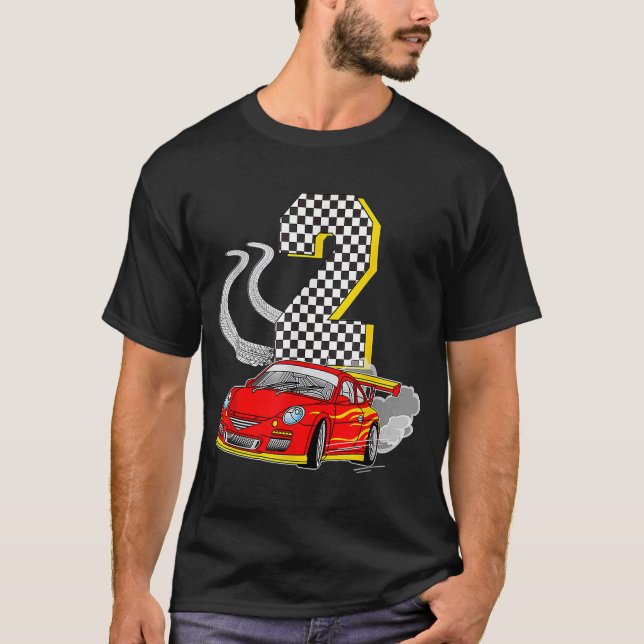 Camiseta Tengo 2 años de edad Carreras Coche niño de la tri (Anverso)