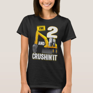 Camiseta Tengo 2 años y cavé la excavadora de la construcci