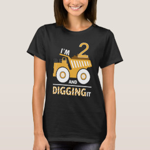 Camiseta Tengo 2 años y cavé la excavadora de la construcci