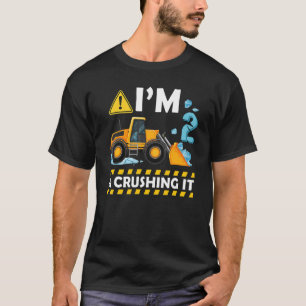 Camiseta Tengo 2 años y cavé la excavadora de la construcci