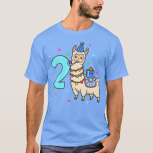 Camiseta Tengo 2 años y los niños de Lama tienen 2 años