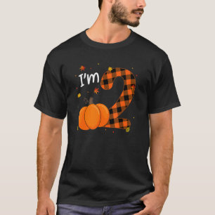 Camiseta Tengo 2 Calabaza Segundo Chica de cumpleaños Buffa