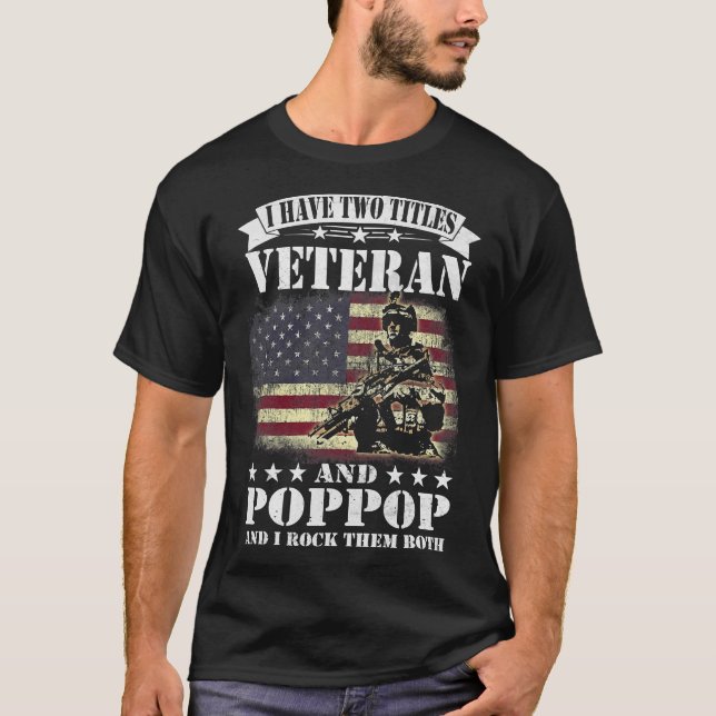Camiseta Tengo 2 Títulos Veteranos Y Poppop Tee Fathers Da (Anverso)