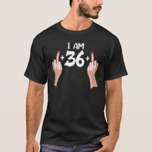 Camiseta Tengo 38 años Finger + 36 + Finger Birthday W
