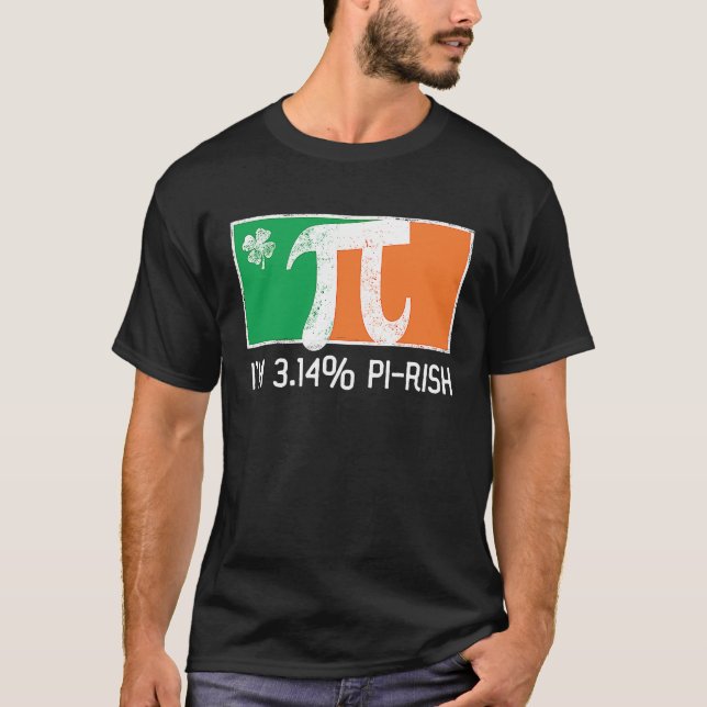 Camiseta Tengo 3 14 Pi Rish St Patrick's Day Bandera irland (Anverso)