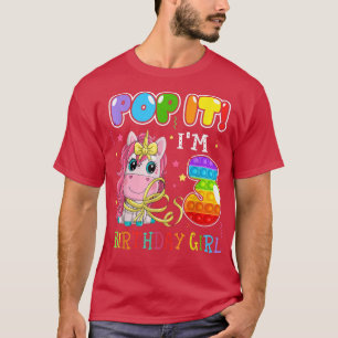 Camiseta Tengo 3 años, tres Chicas unicornios de cumpleaños